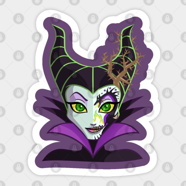 Sugar Skull Series: Dragon Queen Sticker by Ellador